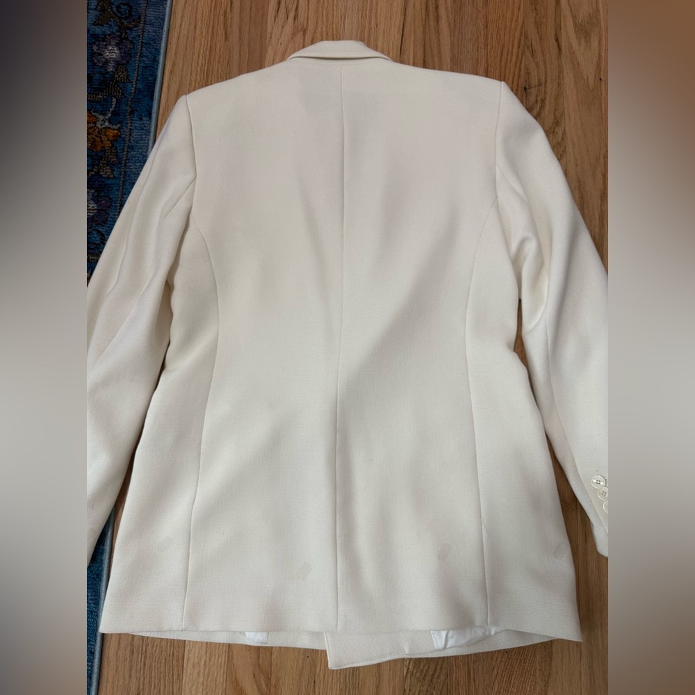 Zara oversized Cream Double-Breasted Blazer - Picture 6 of 7